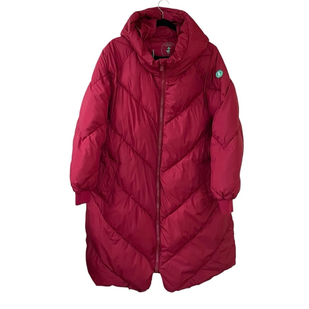 SAVE THE DUCK Red Longline Puffer Coat 1X